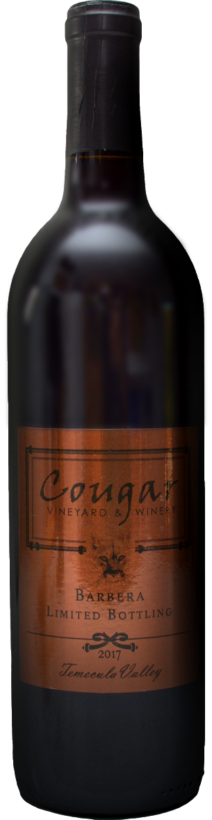 Cougar winery Barbera Bottle