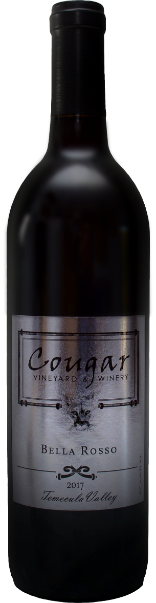 Cougar winery Bella Rosso bottle