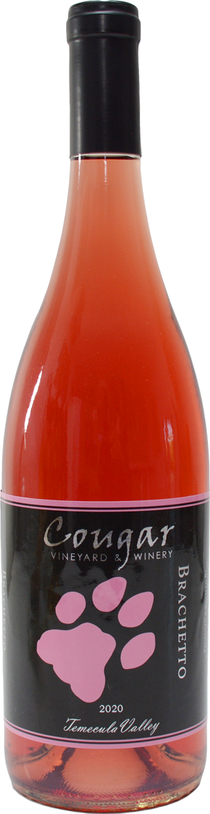 Cougar winery Brachetto bottle