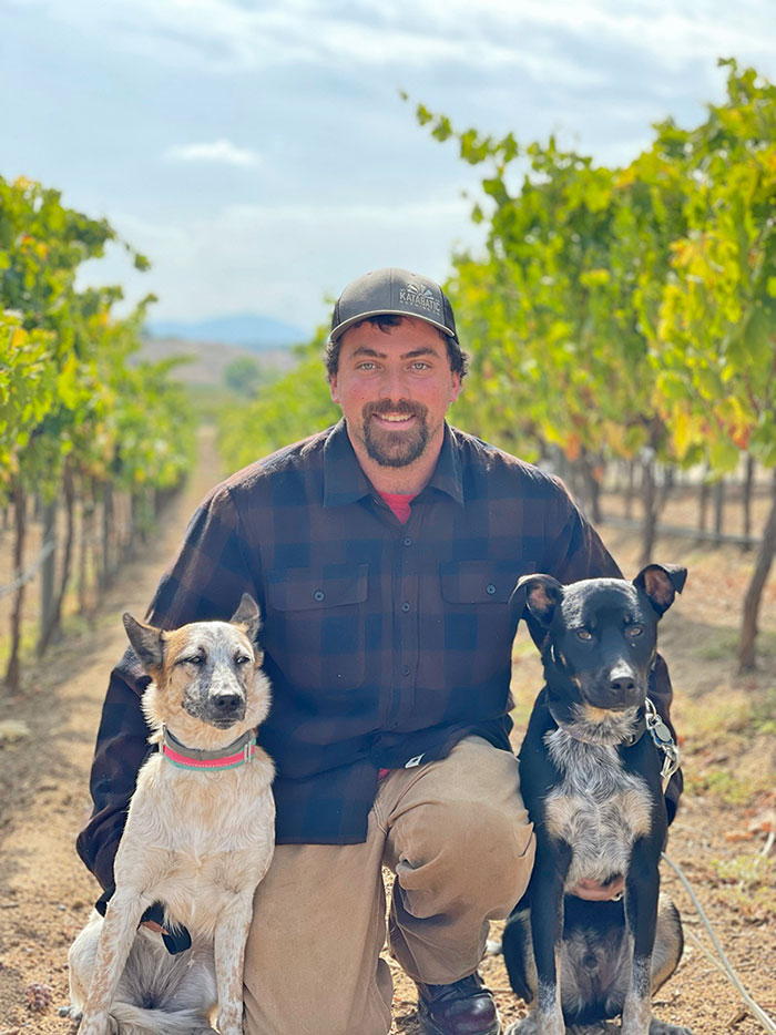 Jake Rentner winemaker assistant at Cougar Winery